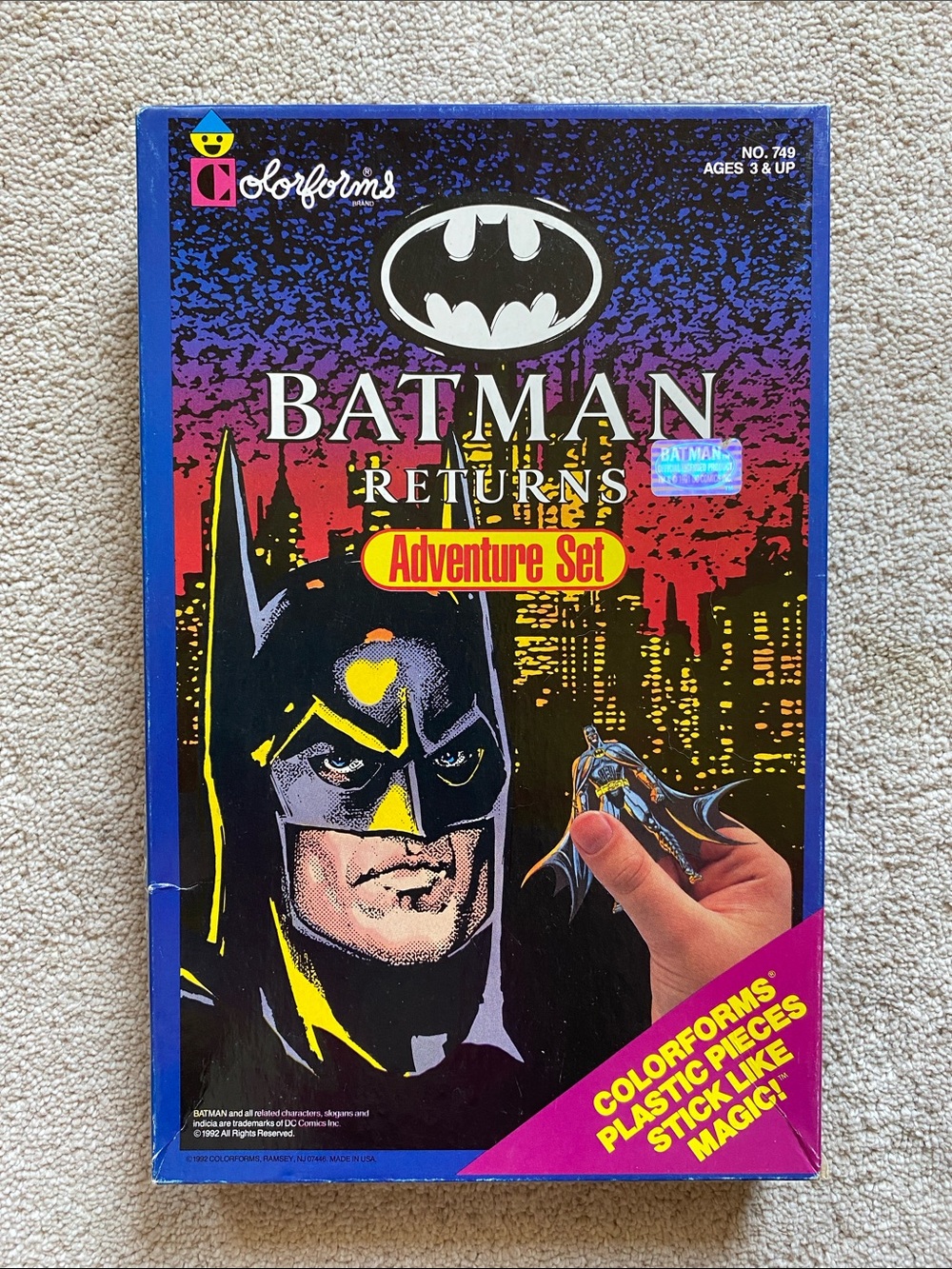 Vintage 1992 Batman Returns Adventure Set - Colorforms